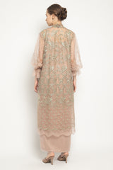 Ditsy Kebaya Dress in Cream Sage