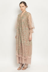 Ditsy Kebaya Dress in Cream Sage