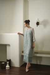 Ruella Dress in Greyish Green