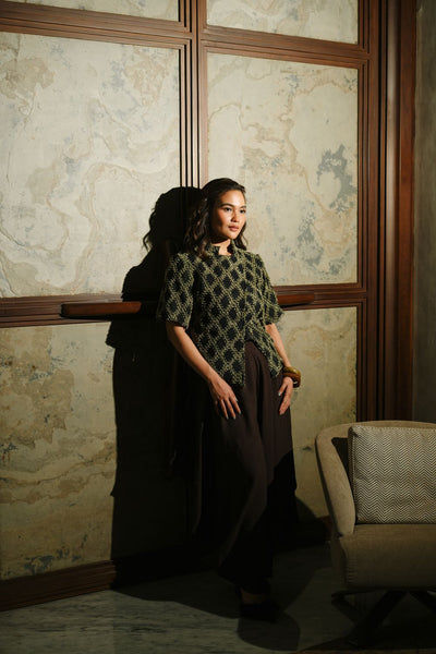 Lantari Kebaya Top in Emerald Green