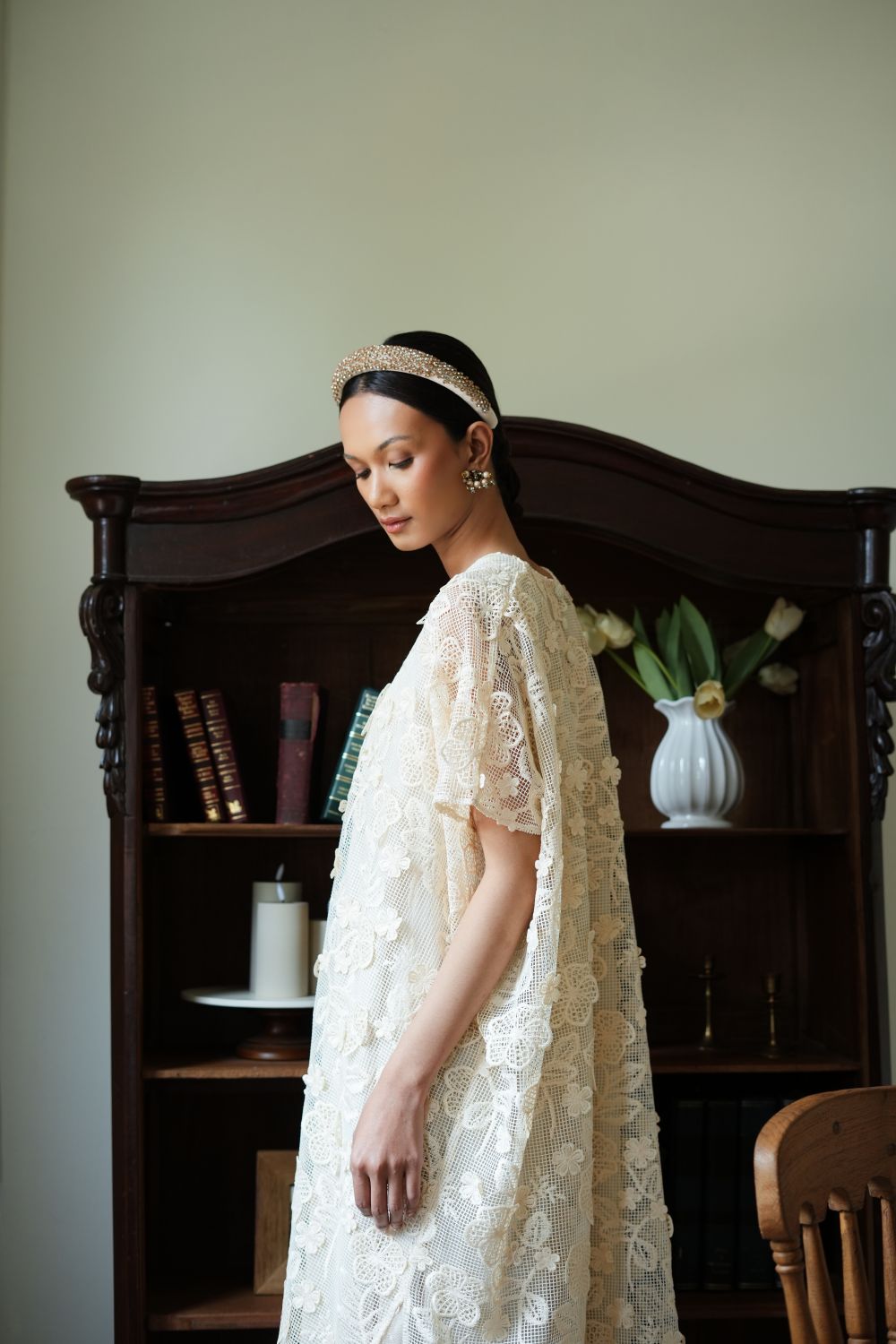 Hazel Dress in Ivory