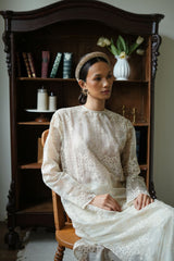 Gia Long Tunic Top in Nude Olive