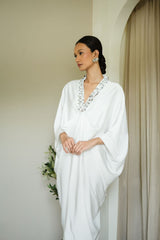 Hania Kaftan Dress in White