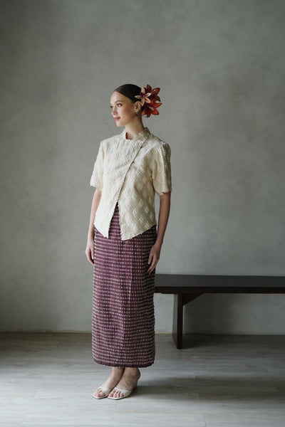 Lantari Kebaya Top in Light Cream