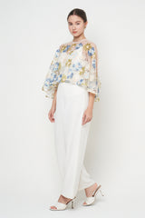 Constance Bolero Top in Blue White