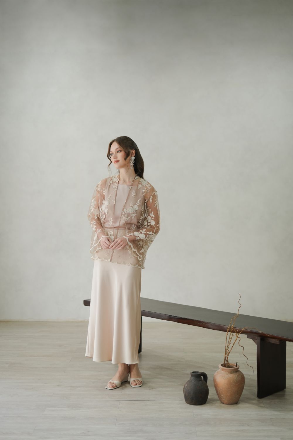 Aliva Outer Top in Nude