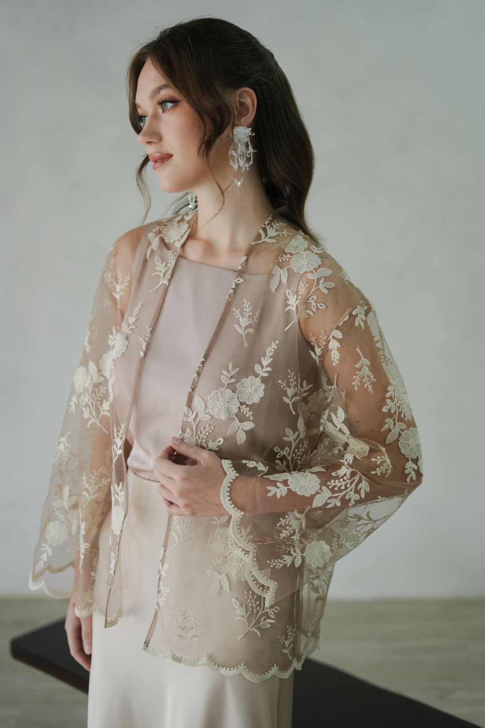Aliva Outer Top in Nude