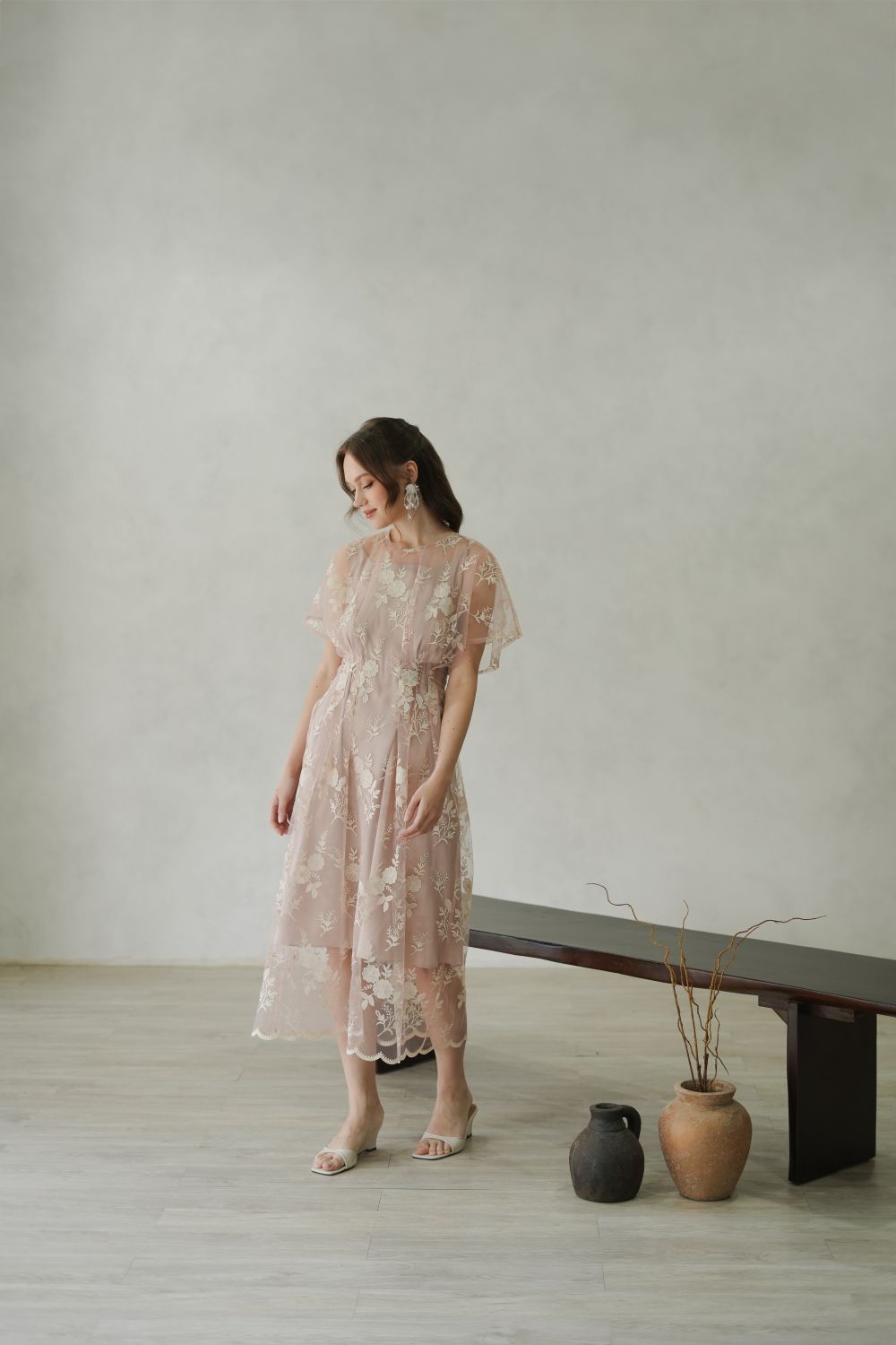 Gyna Dress in Blush Pink