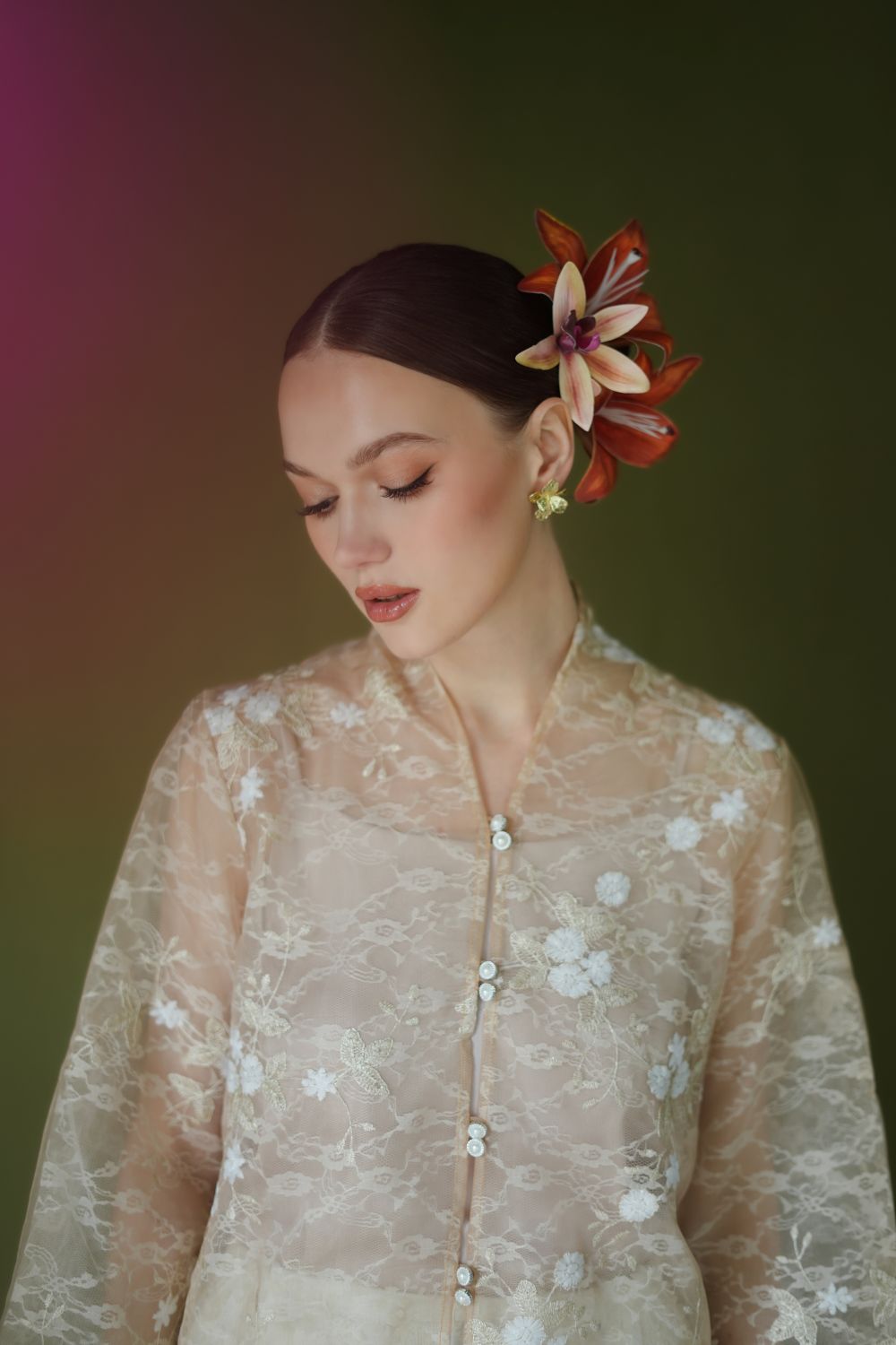 Rehana Kebaya Top in Gold