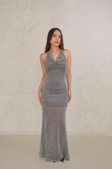 Sicily Dress in Silver