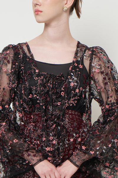 Andari Kebaya Top in Black
