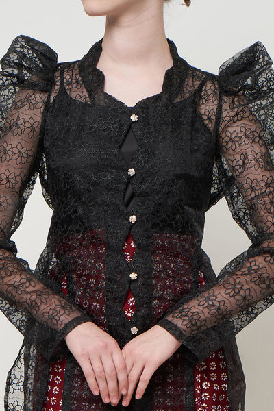 Wuri Set in Black Maroon