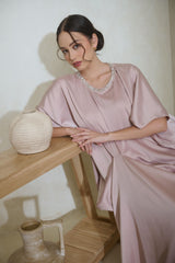 Nabila Kaftan Dress in Rosegold