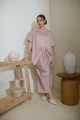 Nabila Kaftan Dress in Rosegold