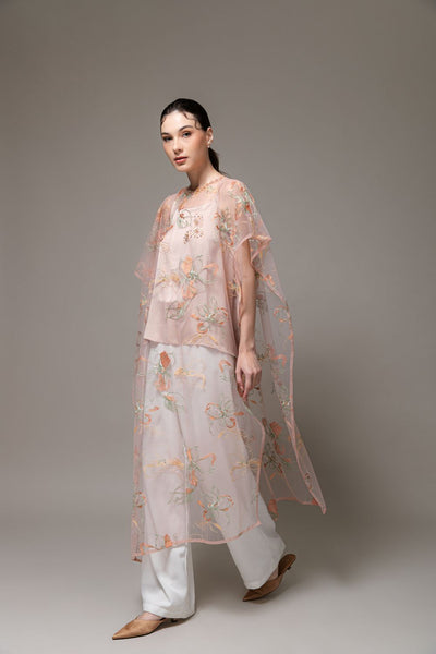 Agnia Dress in Nude Peach