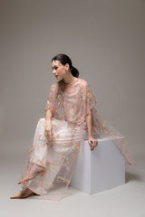 Agnia Dress in Nude Peach
