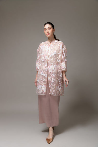 Glara Outer Top in Peach Pink