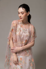 Agnia Dress in Nude Peach