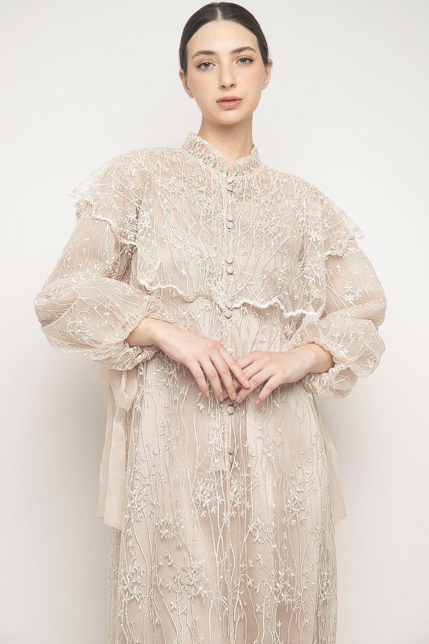 Aluna Vest Dress in Cream
