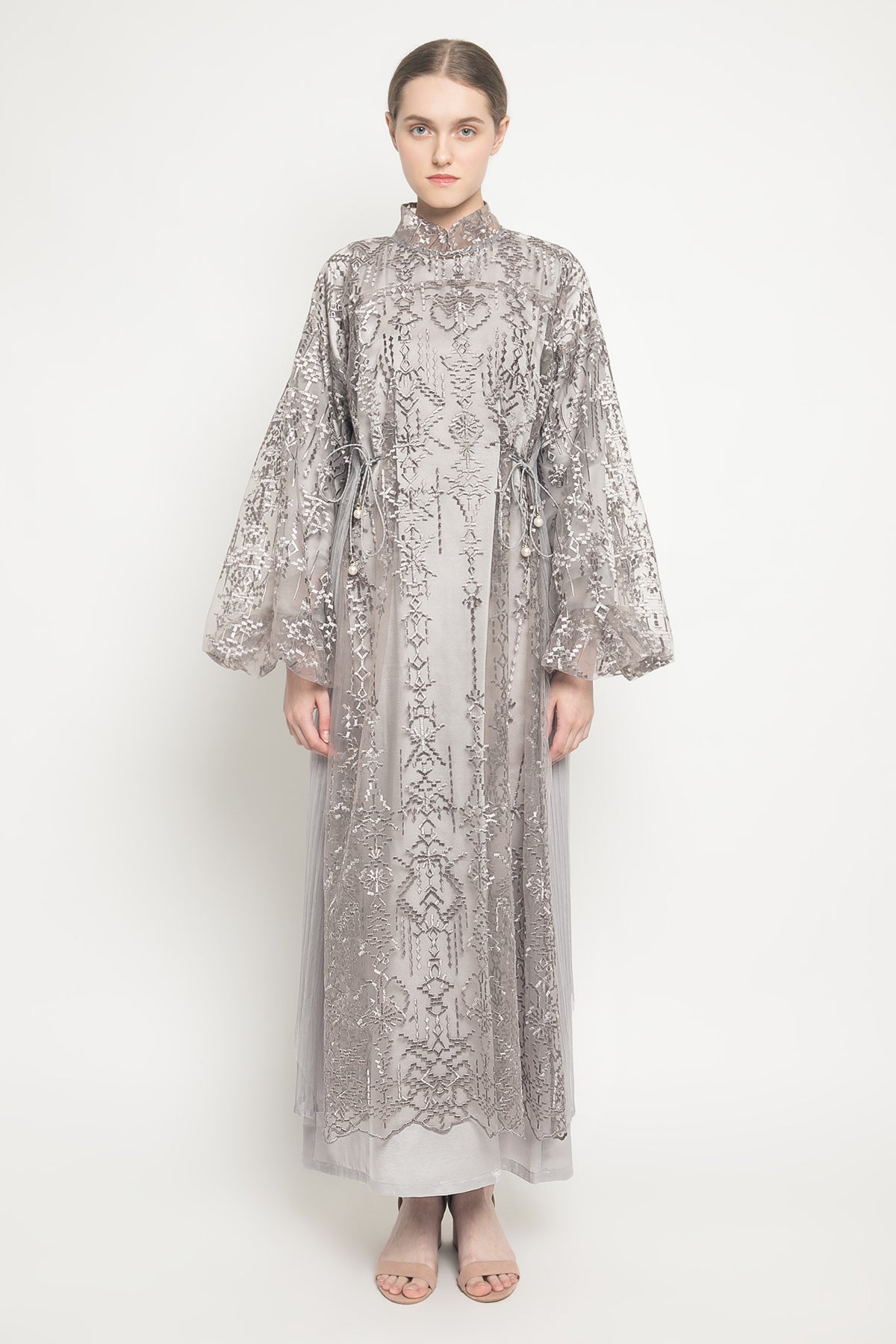 Emily Hijab Dress in Grey by Embara Dresshaus