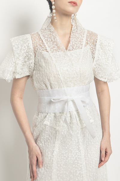 Naoki Obi Dress in Broken White