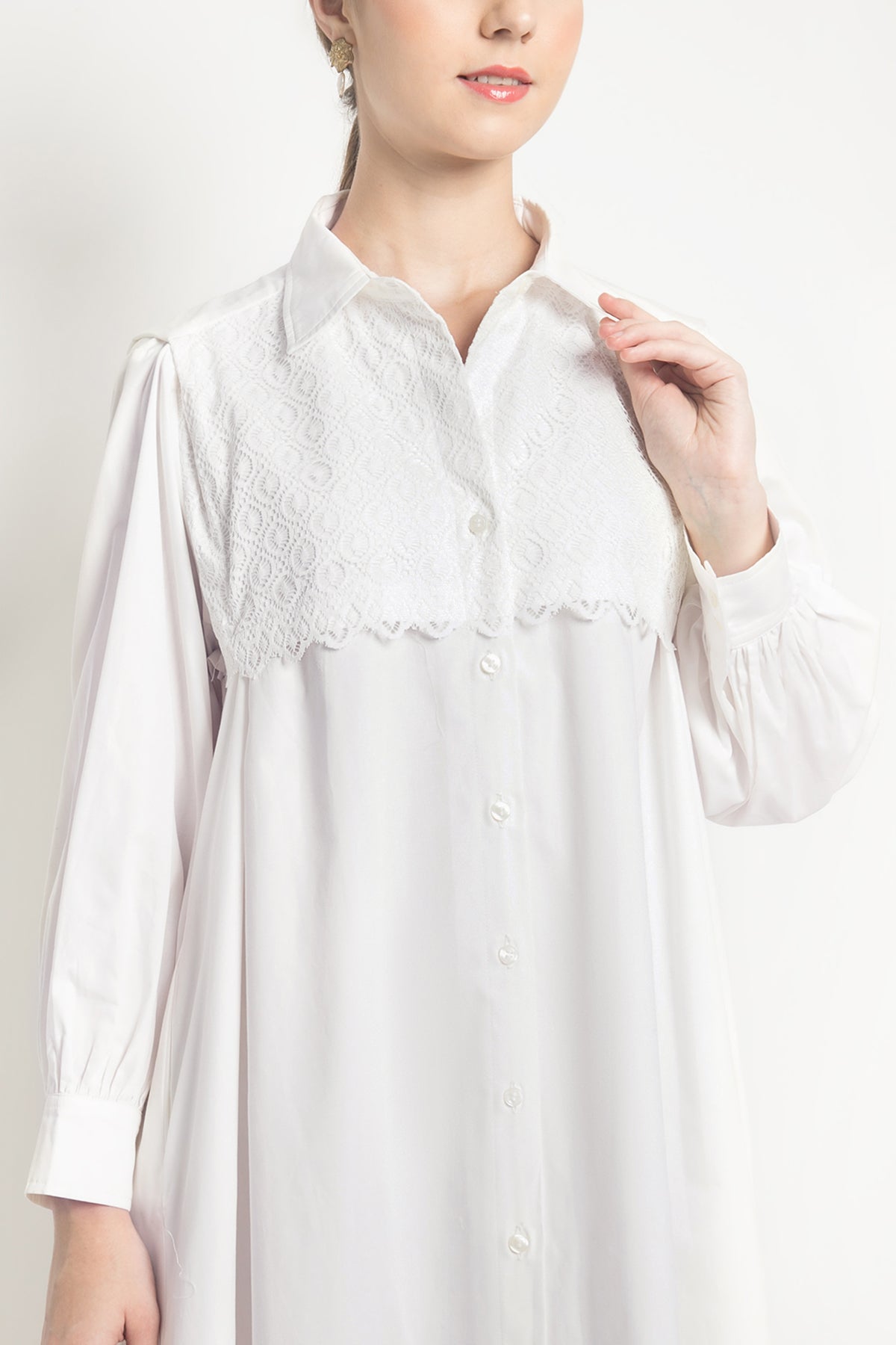 Kanna Shirt Dress in White