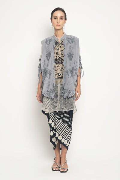 Adity Blouse in Blue Ice Batik