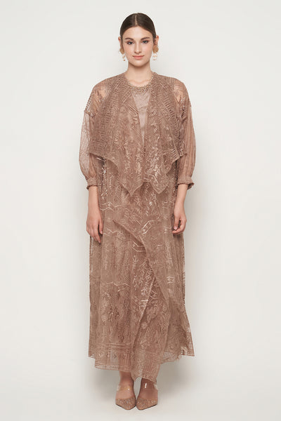 New Cyra Dress in Tera Bronze