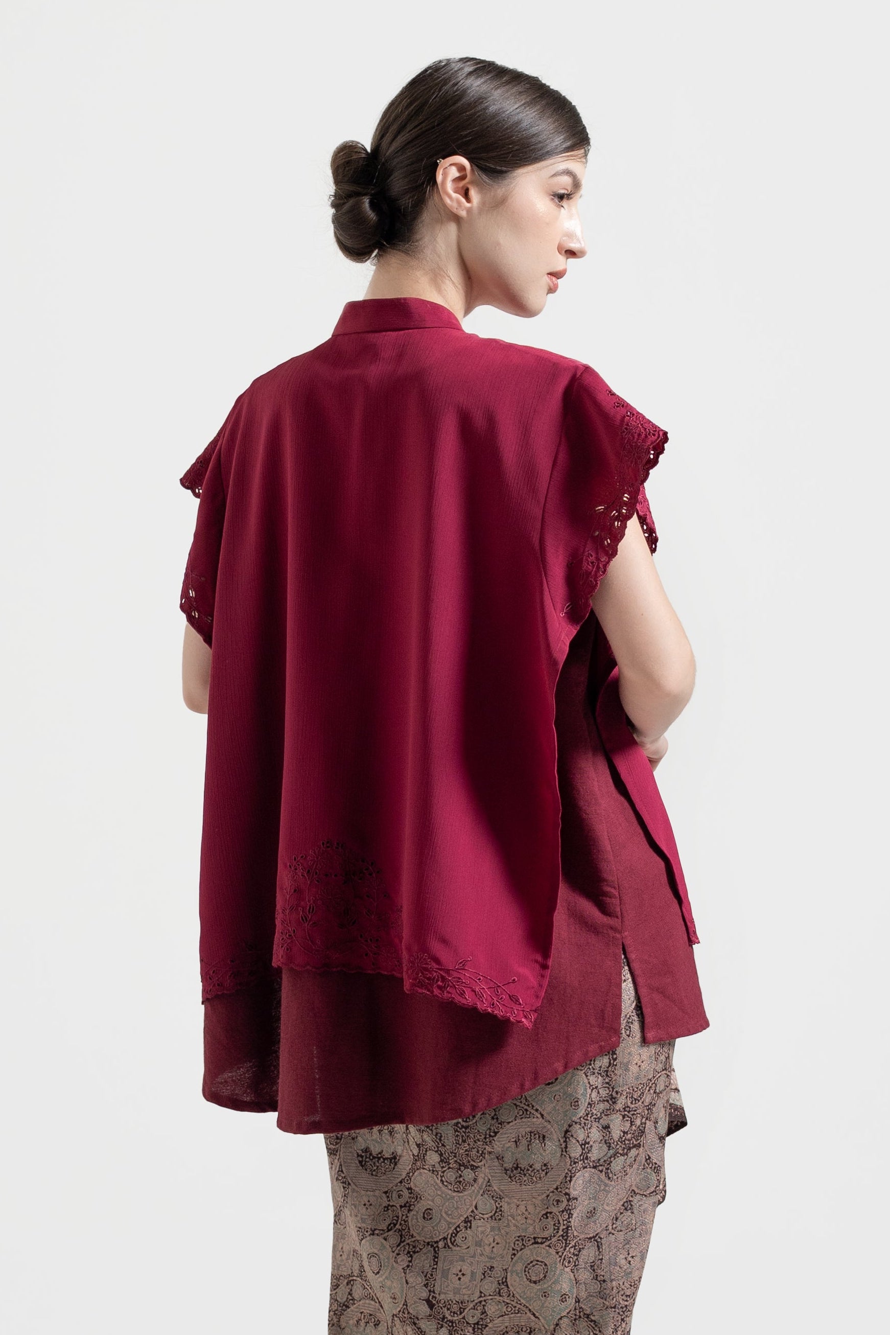 Anvita Outer Top in Maroon