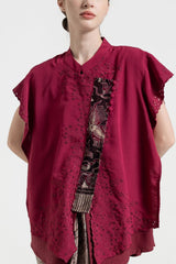 Anvita Outer Top in Maroon