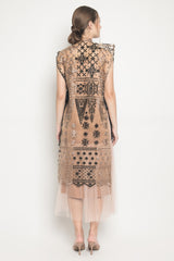 Mulan Dress in Golden and Black