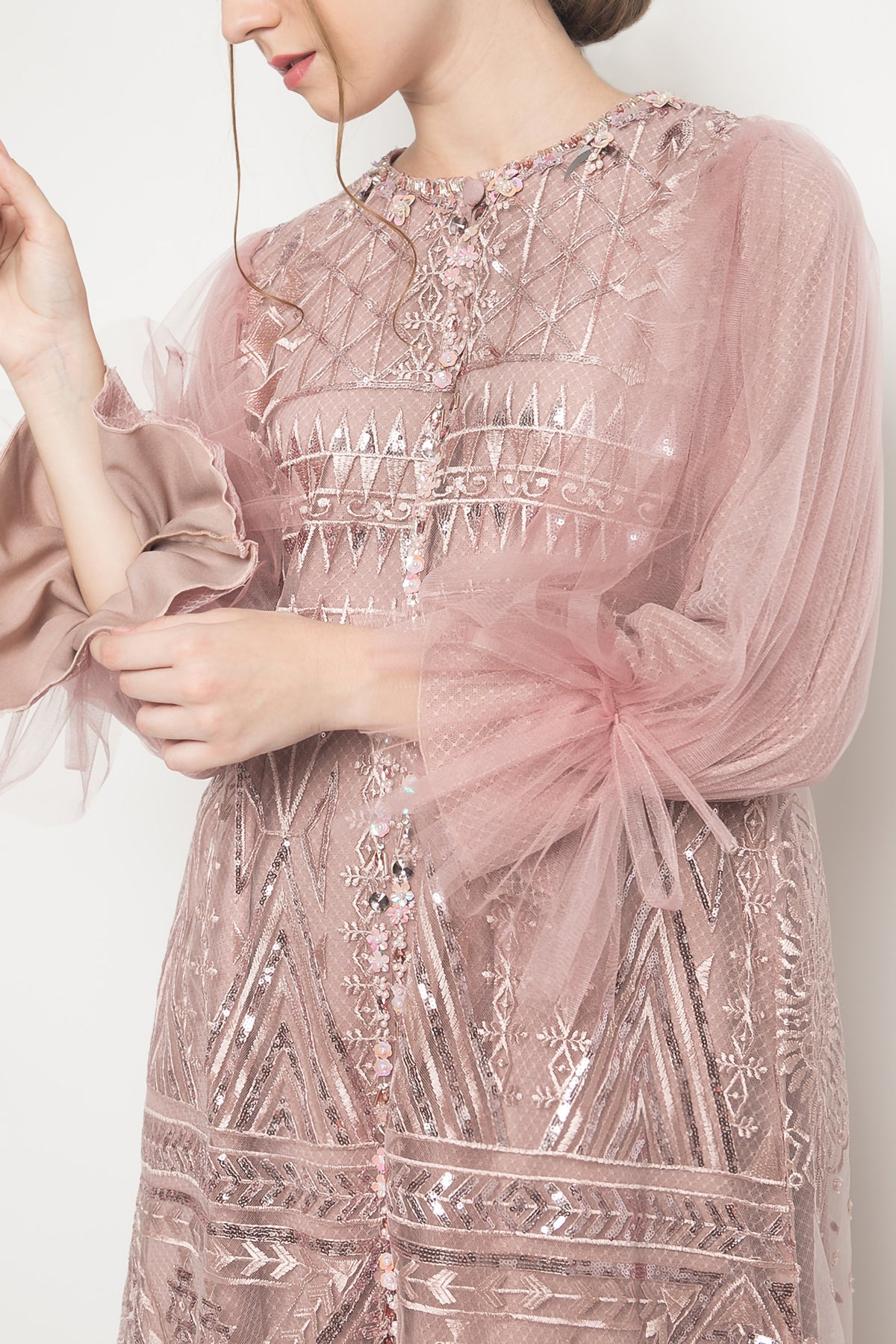 Azalia Dress in Dusty Pink