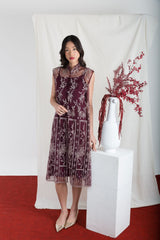 Mayleen Dress in Maroon