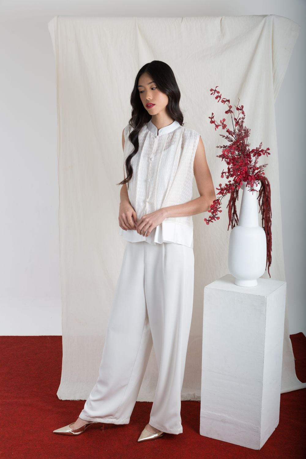 Celia Blouse in Pearl