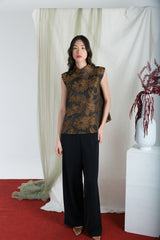 Claire Top in Black Gold