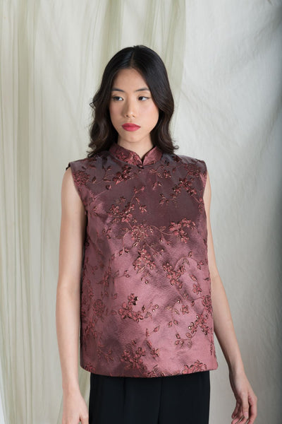 Claire Top in Maroon