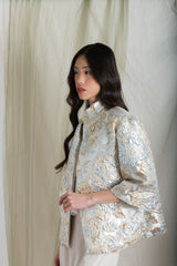 Klaira Outer Top in Ivory Gold