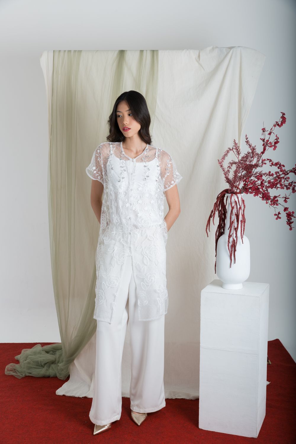 Lisha Dress in White