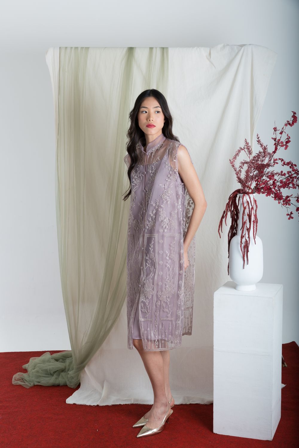Mayleen Dress in Mauve