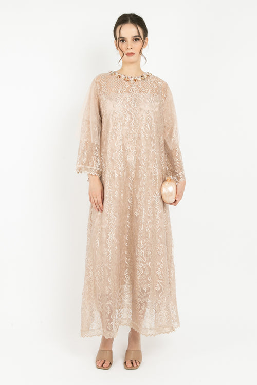 Abella Dress in Peach Nude