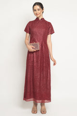 Annette Dress in Maroon