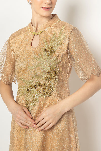 Ceyi Dress in Light Gold
