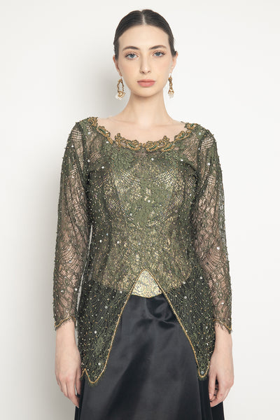 Santia Kebaya Top in Green