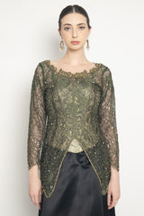 Santia Kebaya Top in Green