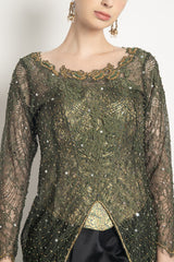 Santia Kebaya Top in Green