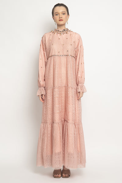 Noura Dress in Peach