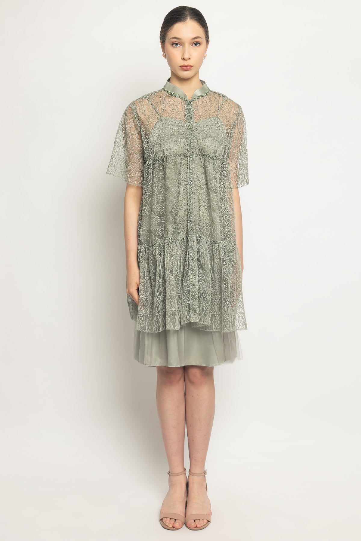 Tiana Dress in Sage Green by Jakahong | Dresshaus Tiana Dress in Sage Green by Jakahong | Dresshaus
