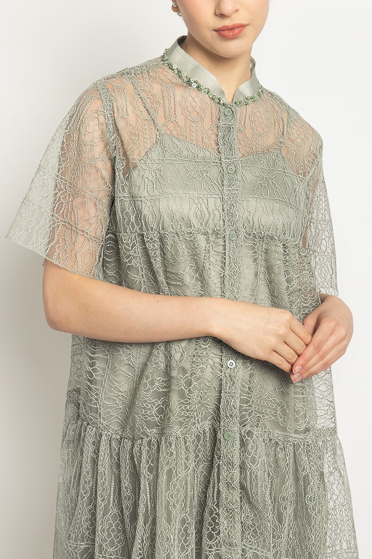 Tiana Dress in Sage Green by Jakahong | Dresshaus Tiana Dress in Sage Green by Jakahong | Dresshaus