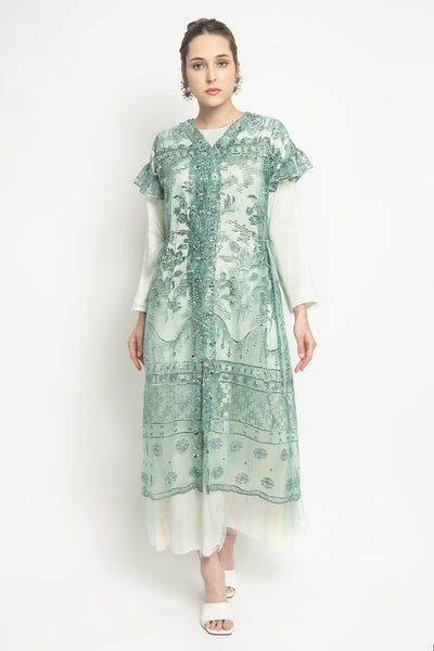 Wafaa Dress in Mint Green