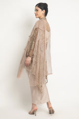 Leila Kebaya Top in Champagne Beige